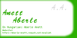 anett aberle business card